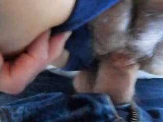 parting her panties for fuck and show