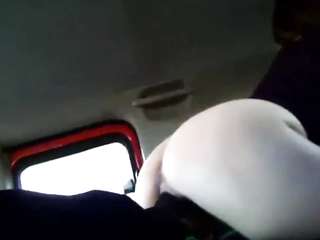 Girlfriend fucks black guy in car while cuck drives