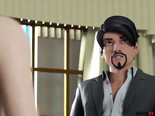Brunette bombshell banged by daddy | 3D Hentai Taboo Animation (EngDubbed)