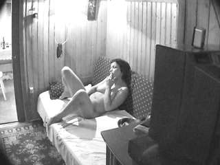 The chick did not even suspect that her naughty brother put a hidden camera and shoots her caresses with her pussy