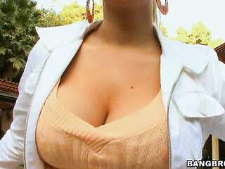 Busty madam takes the guy to sex and lick her pussy with breasts as he has a healthy bolt