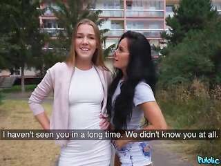 The guy offers a lot of money to slutty girls in exchange for blowjob and sex in the basement