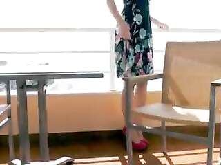 Sweet View - Lynna Nilsson She takes off her panties and caresses her shaved pussy