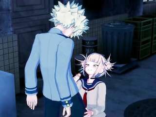 Bakugou fucks Himiko Toga in a dark alley - My Hero Academia Hentai