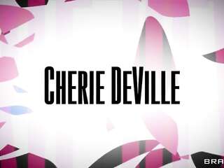 Charming Cherie Deville puts on new tights and gets dressed for hot sex with her lover