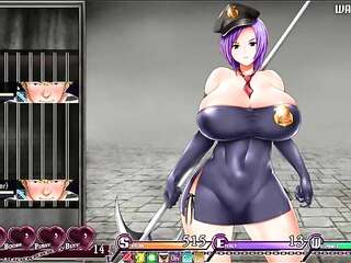 Karryn's Prison [RPG Hentai game] Ep.5 Jerking off prisoners in the prison bar