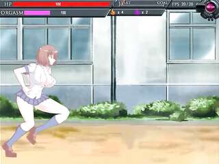 Hot milf having sex with men in Orgafighter adult hentai game