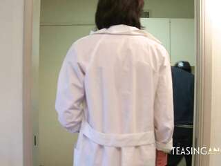 Big tit brunette MILF has some fun with a black guy