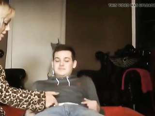 A young guy came to his friend, but at home there was one mother who sucked his dick