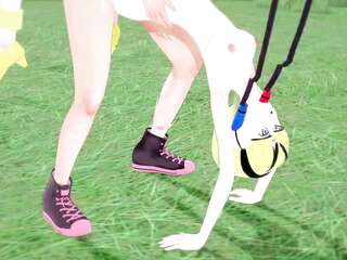 Pokemon - Teen Elesa has sex with futanari Flannery