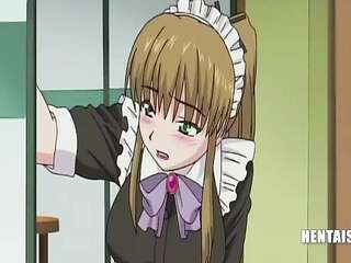 Just An Apron And A Dog Collar On My Sex Slave