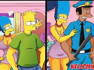 Taking the cop's cock - The Simptoons fuck