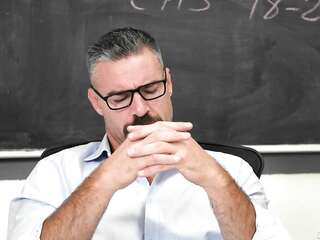 As a punishment, the teacher fucks beautifully in pussy bitch