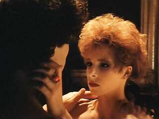 Naked singer Mylene Farmer with a hairy pussy in her youth