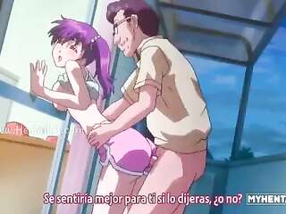 Chica de cabello morado anime
