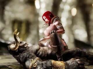 Horned monsters fuck a girl - 3d role-playing games with fucking.