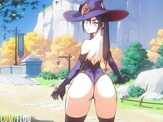 Mona making it clap  [Genshin Impact]