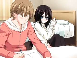 Hentai teen giving blowjob and gets facial