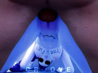 Widowmaker (Blue 3D chick with an inscription on her ass gets fucked doggy style) [Overwatch]