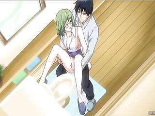 Guy fucks hentai girls with big boobs in turn