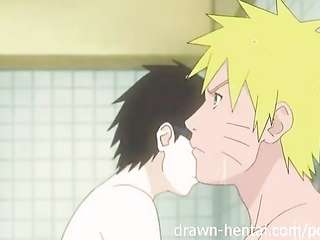 Hentai teen with green hair blowjob and doggy style shaved cunt