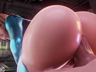 Samus (3d girl quickly gets fucked in the ass) [Metroid]
