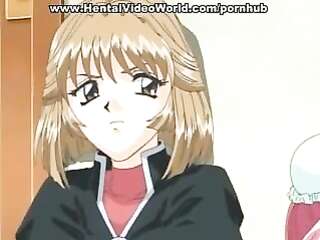 Hentai babes get fucked with big penises in the gap