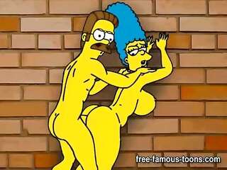 Cartoon xxx Marge Simpson swinger sexy wife