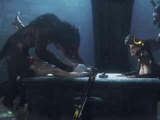 mercy and widowmaker (overwatch) overwatch girls with werewolves