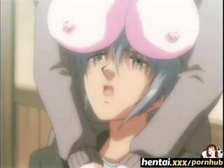 巨乳美女がフェラをするアニメ漫画