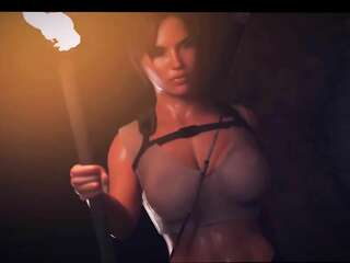 Lara Croft adventurer discovers a hidden treasure but is surprised by three eager cocks who fuck her to cum inside - Animation 3D Forged3DX