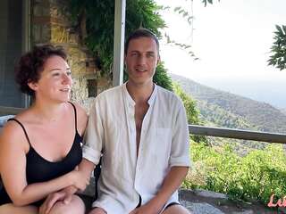 A couple fucks in their stone house near the sea