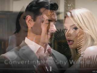 A rich husband brought an Asian sweet for his wife and gave Threesome sex