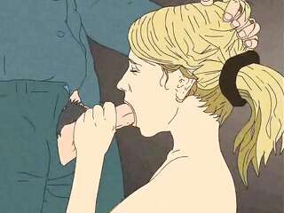 顔と口にザーメンをぶっかけるフェラ！ ポルノ漫画