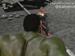 captain marvel calms the hulk