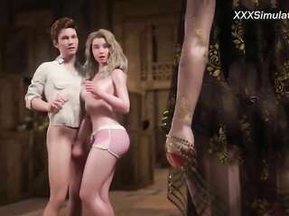 stepmother and stepson - 3D animation porn with sound