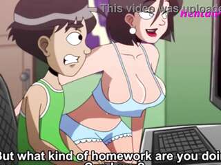 แม่หน้าอกใหญ่ช่วยลูกเลี้ยงหลั่ง - การ์ตูนไม่เซ็นเซอร์)