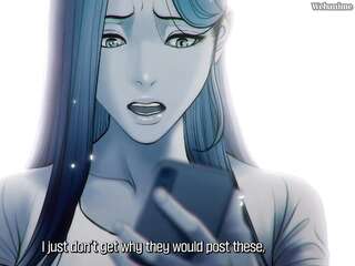 A hentai guy looks at a photo of a busty beauty and dreams about her.