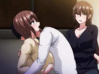 The wife brought a friend because her husband can't get off without two pairs of huge breasts.