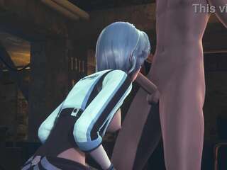 Genshin Impact Eula Hentai - Blowjob and Hard Fuck
