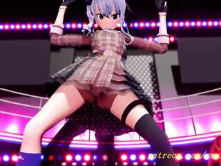 VR180 3D MMD Suisei Dance Hololive Hentai