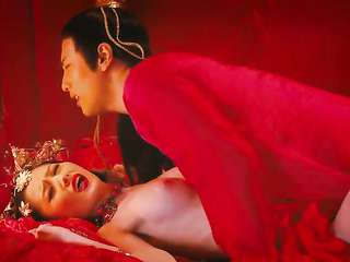 Chinese ruler eagerly fucks his beautiful concubine in a porn scene from a movie