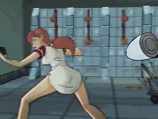 Sexy cartoon for adult about a woman with big guns