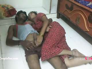 Amateur desi Indian telugu couple fucking on the floor