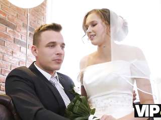 Rich man pays well to fuck hot young babe on her wedding day